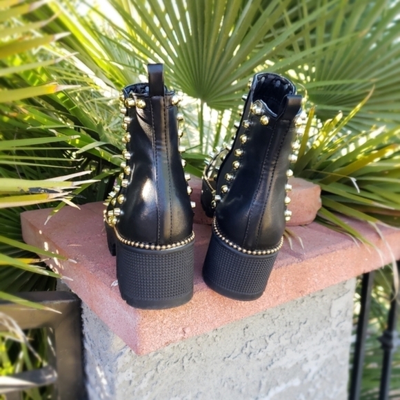 Cape Robbin Spiky Combat Ankle Boots - Picture 9 of 12